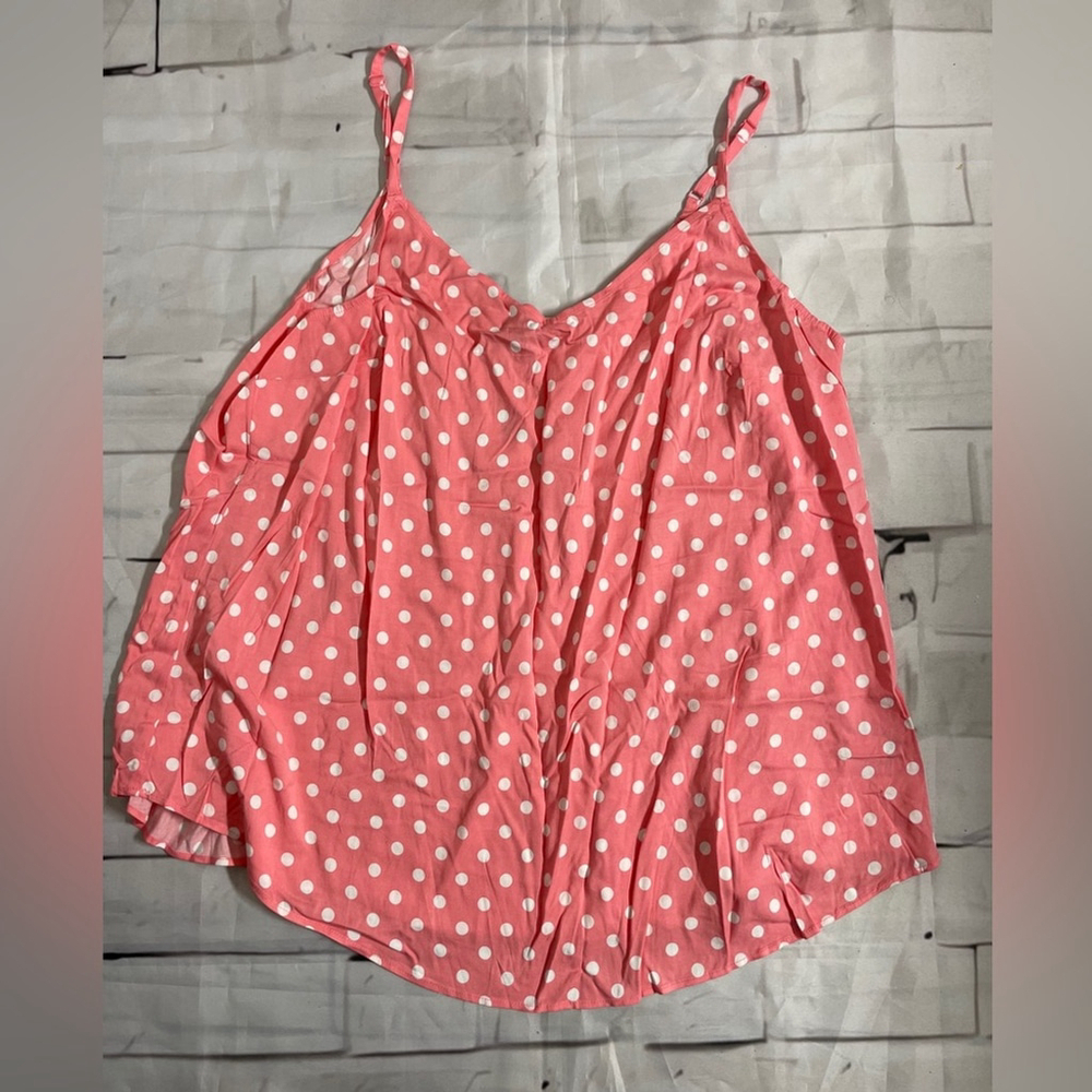 Torrid Pink and White Polka Dot Camisole